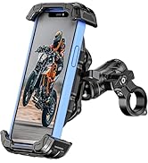 Kewig Motorcycle Phone Mount Holder- [Vibration Dampener] [Secure Lock] Motorcycle Cell Phone Hol...