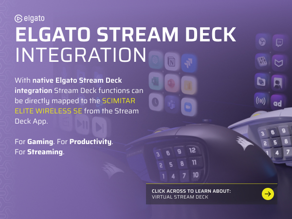 stream deck mouse, stream deck integration, stream deck app, gaming mouse, streaming mouse
