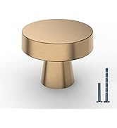 KNOKLOCK 10 Pack Kitchen Cabinet Knob Champagne Bronze Round Dresser Knobs Gold Drawer Knobs Kitc...