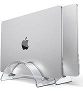 Vertical Laptop Stand for Desk,Dual Slot MacBook Stand Acrylic Invisible Desktop Notebook Dock,La...