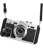 UnnFiko Emily in Paris Phone Case for iPhone 13 Pro Max, Cute Camera Design, 3D Vintage Camera Co...