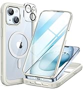 Miracase Glass Series for iPhone 15 Case [Compatible with MagSafe] Full-Body Magnetic Bumper Case...