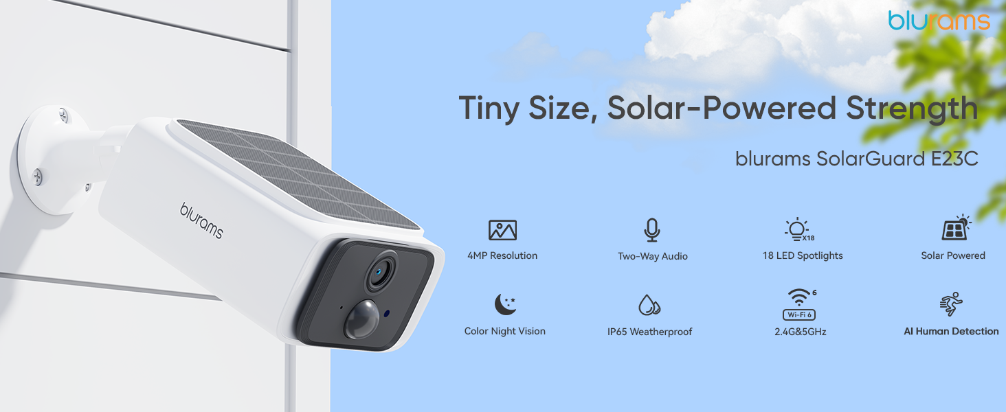 lurams Solar Outdoor Camera Wireless