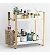 LEMIKKLE Bathroom Counter Organizer with Basket, Perfume,Makeup Organizers for Vanity,Storage Org...