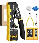 Proster RJ45 Crimp Tool Kit - 3 in 1 Pass Through RJ45 Crimper Ethernet Crimping Tool for 8P RJ45...