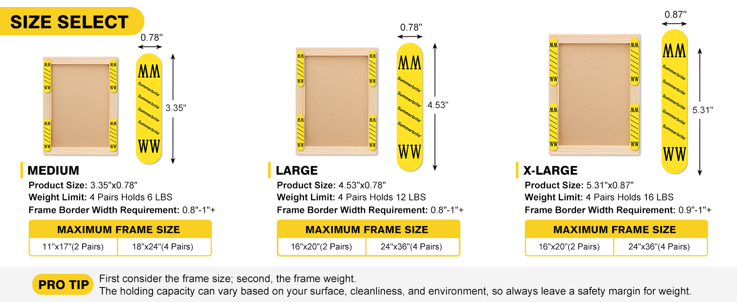 summerbrite picture hanging strips heavy duty for poster picture hangers without nails