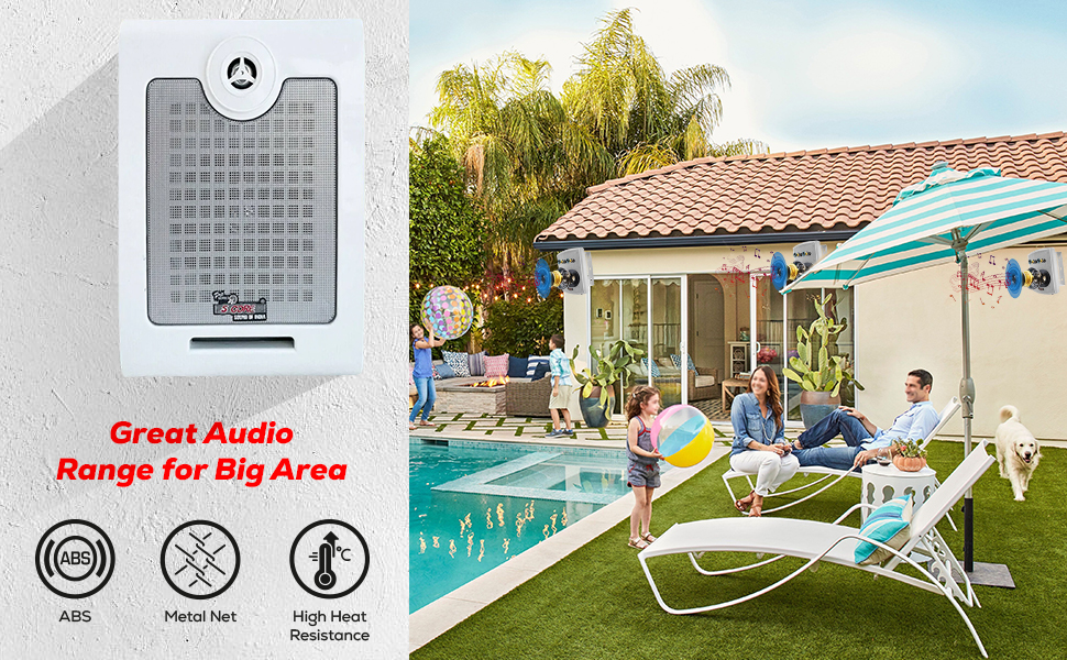 wall speakers, outdoor speakers