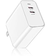 40W Dual Port USB C Wall Charger for iPhone,20W PD Power Adapter Fast Charger Type C Fast Chargin...