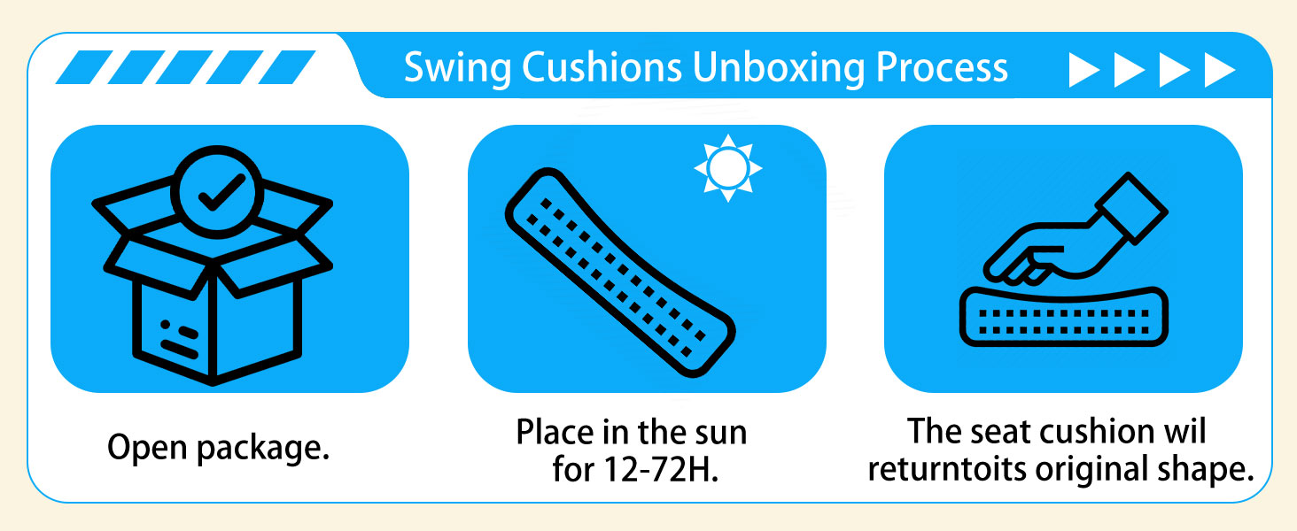 outdoor swing cushions 3 Seater