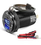 Anina Club Car Charger 12V 24V 36V 48V 60V 30W PD QC 3.0 Dual Port Type C Charger Fast Charging H...