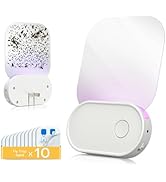 Cozlite Upgraded Fly Trap Indoor with Light Sensor, 10 Sticky Glue Boards Included - Dual-Band UV...