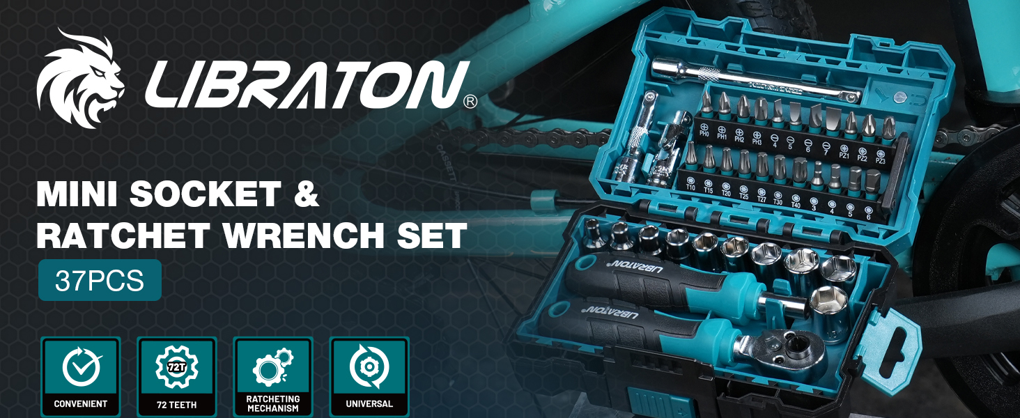 Mini Socket &amp;amp; Ratchet Wrench Set 37PCS
