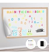 Lalutte Magnetic Dry Erase Whiteboard Paper 50 x 18 Inch, Self Adhesive Magnetic Dry Erase White ...