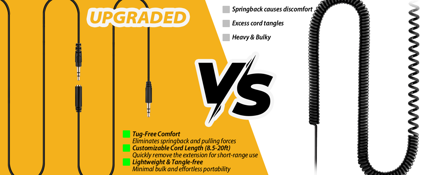 Headphones with Straight Extension Cord Advantages