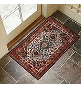 Collive Indoor Door Mat Retro Floor Mat, Non Slip Washable Doormat Quickly Absorb Welcome Mats Lo...