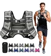 BAGAIL Weighted Vest, 5lb/8lb/10lb/12lb/15lb/20lb/25lb/30lb Weight Vest for Walking &amp; Weight Loss...