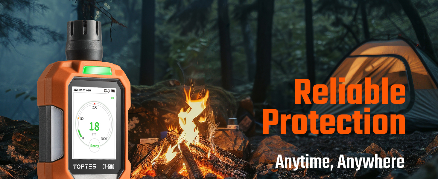 carbon monoxide detectors portable for travel camping battery powered meter alarm low level home