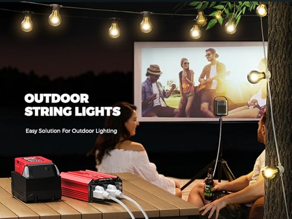 Power Inverter for Milwaukee 18V Battery,300W Portable Outdoor Battery Converter with 3USB