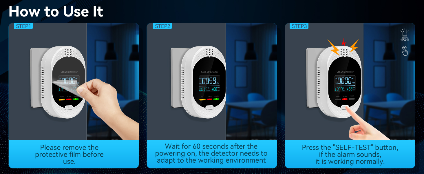 Carbon Monoxide Detector Natural Gas Detector