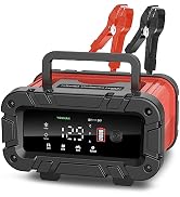 YONHAN Battery Charger 10 Amp, Upgraded 12V/24V Car Battery Charger with Super Large Display Scre...