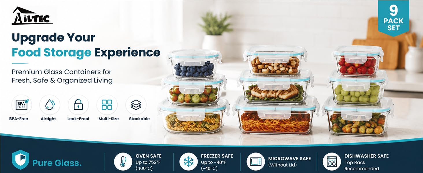 glass food storage container
