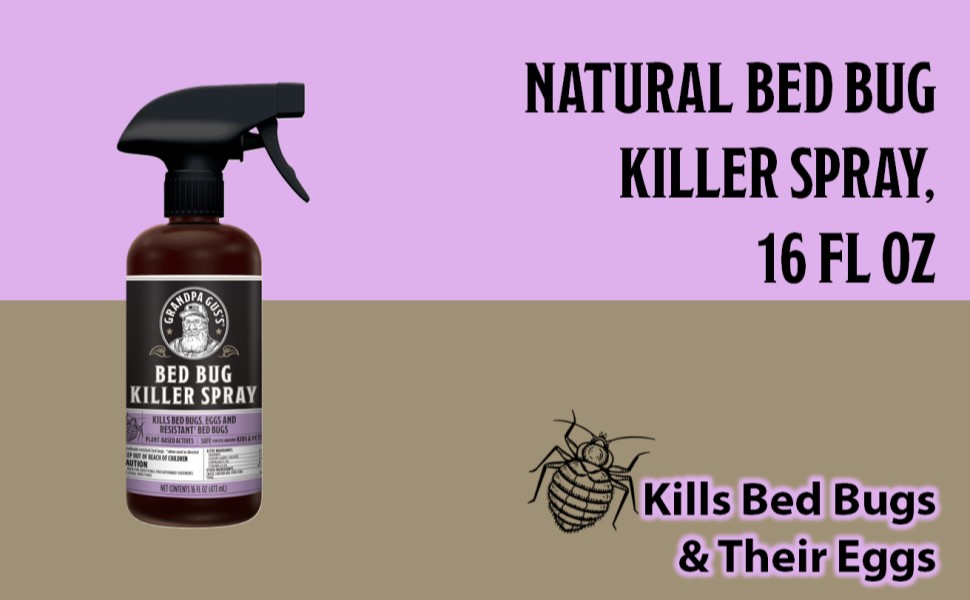 Grandpa Gus Natural Bed Bug Killer Spray 16 oz