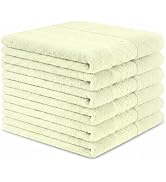 INFICRIME 6 Pack 100% Cotton Wash Cloth, 13x13 Inch Highly Absorbent and Soft Feel Fingertip Towe...