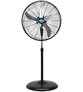 Tornado 20 Inch High Velocity Metal Oscillating Pedestal Fan Commercial, Industrial Use 3 Speed 5...