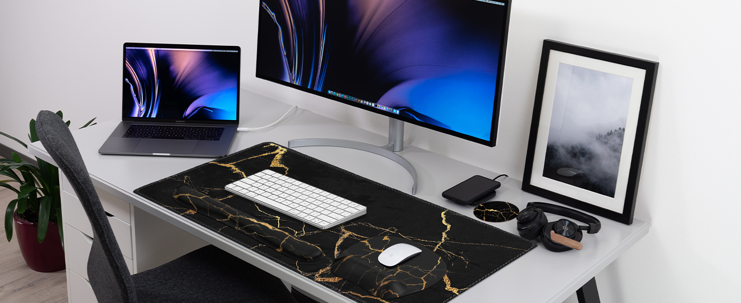 desk matt keyboard pad with wrist support for keyboard and mouse desk mat and wrist rest