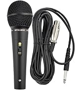 Elimavi Handheld Wired Microphone, Cardioid Dynamic Vocal Mic with 13ft Cable and ON/Off Switch, ...