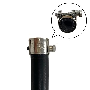 Place hose clamp over fitting