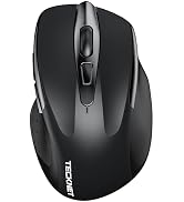 TECKNET Wireless Mouse (2.4G &amp; BT5.0/3.0) Silent Mouse 4800 DPI Computer Mouse 8 Buttons Bluetoot...