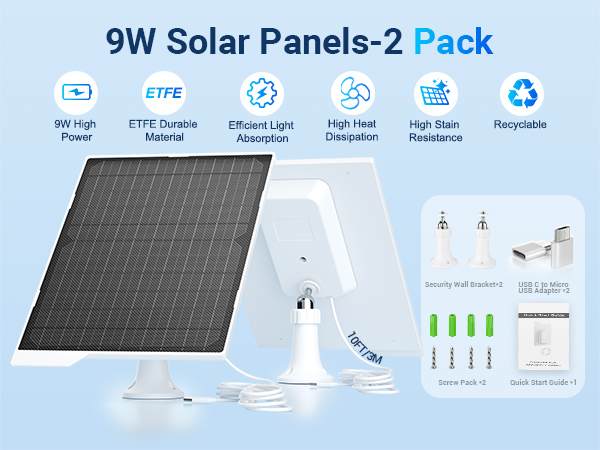 9W solar panel