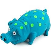POPLAY Pig Dog Squeaky Toys, Red Dog Puppy Chew Grunting Latex Squeeze Toy Durable for Dog Dental...