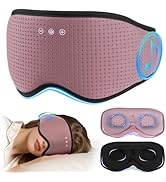 ZHENYEMEI Sleep Mask with Bluetooth 5.4 Headphones, Removable 3D Eye Cups, Timing Sleeping Headph...