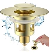 Hibbent All Metal Universal Bathroom Sink Stopper for 1.1''~2.3'' Basin, Pop Up Sink Drain Strain...