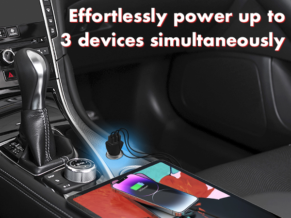 Effortlessly power up 3 devices simultaneously