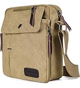 CAAORDKSO Canvas Vintage Messenger Bag Mini Crossbody Bag Shoulder Bag for Men, Small Messenger S...