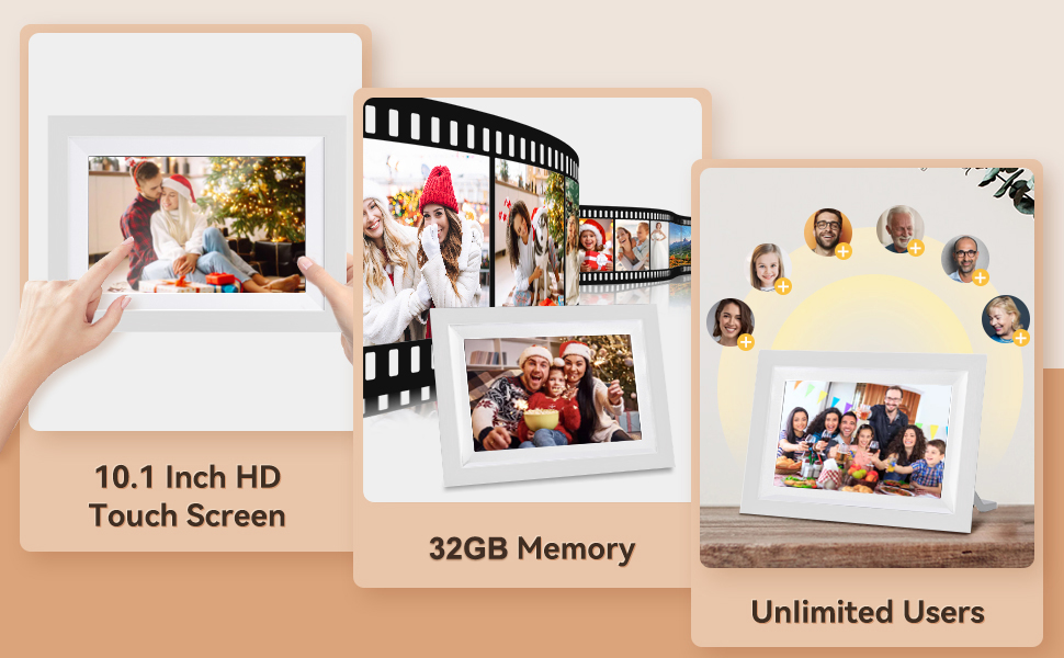 Frameo Wifi Digital Picture Frame 32GB Memory 10.1 Inch 1