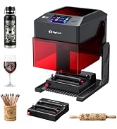 AlgoLaser Pixi 10W Laser Engraver - Portable Laser Engraver with Rotary Roller Kit, 3.5" Touchscr...