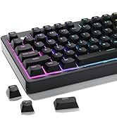 GMKWTL XVX Shine Through Keycaps, Black Semi Translucent Keycap Set, Double Shot PBT Keyboard cap...