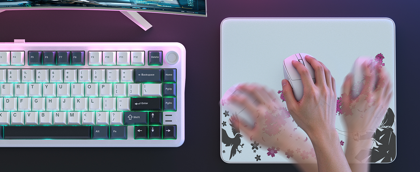 The ultra smooth surface of glass mouse pad supports fast sliding and controlled micro movements