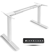 ESpefy Dual Motor Electric Standing Desk Frame- Heavy Duty Height Adjustable Desk Legs, Sit to St...