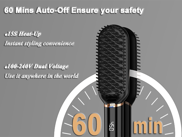 hot brush hair straightener