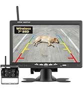 Wireless RV Backup Camera for Trailer with 7'' HD 1080P Monitor Easy Setup System Waterproof Nigh...