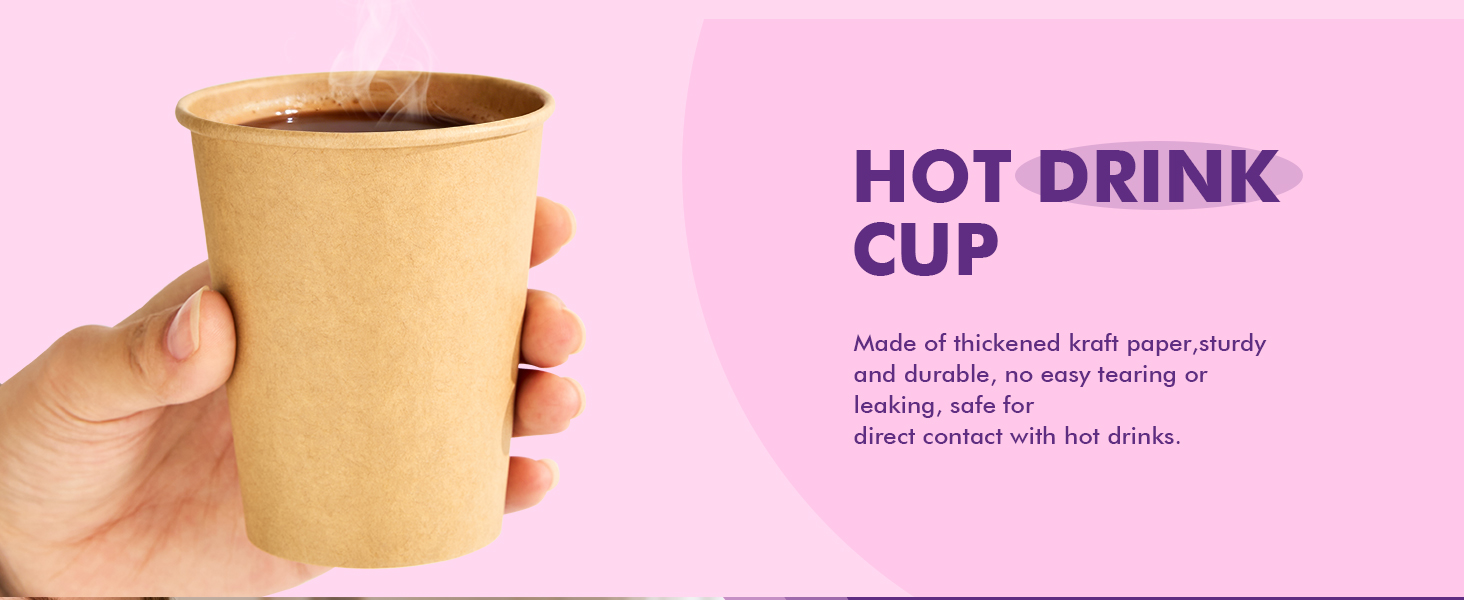 8 OZ Kraft Paper Cups
