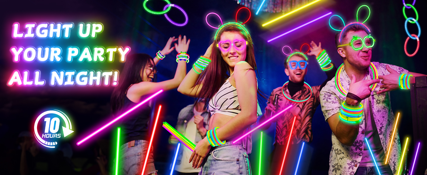 glow sticks bulk party pack