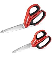 Goldblatt 2PCS Heavy Duty Scissors, Multipurpose Shop Scissors with Stainless Steel Blade and Com...