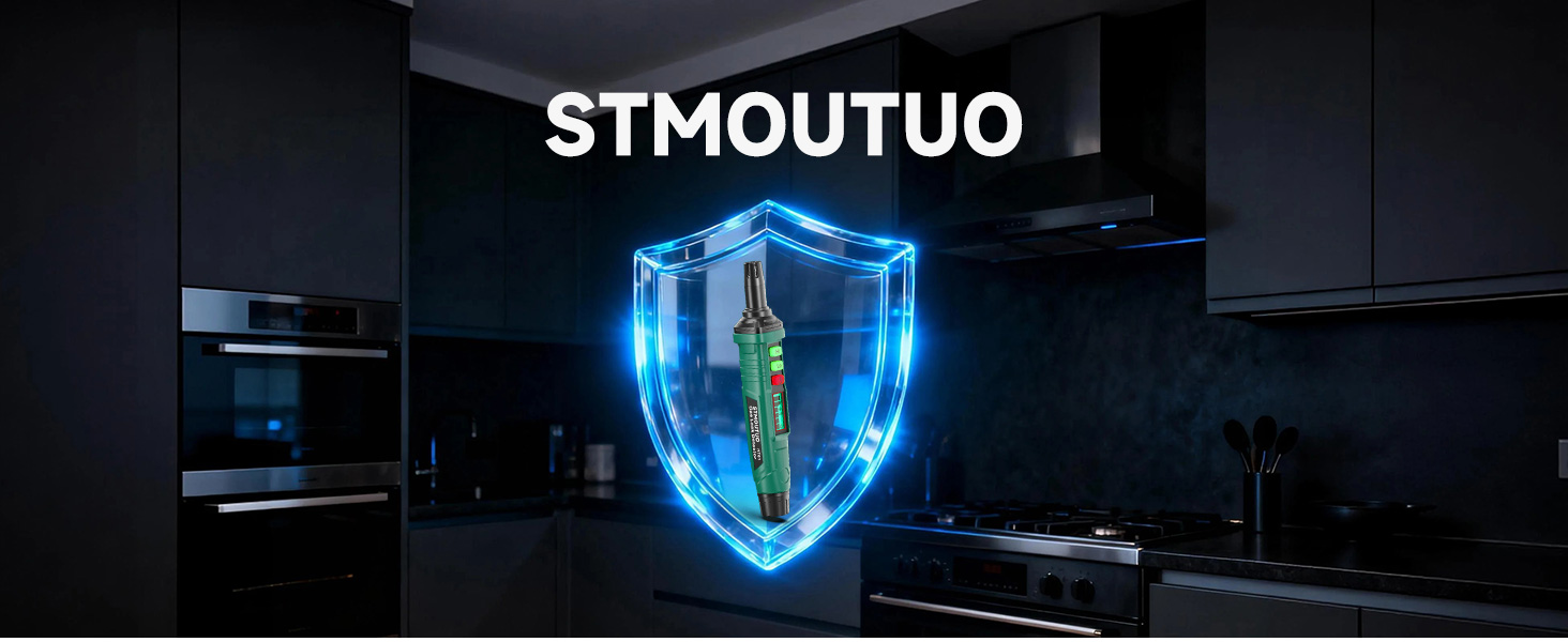 STMOUTUO Natural Gas Leak Detector, Propane/Methane/Combustible Gas Detector, Home/RV