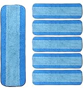 ZHAYAO 6 Pack Microfiber Cleaning Pads for Bona Mop, Reusable Microfiber Mop Pads for 18 Inch Mop...